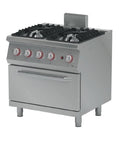 Mașină de gătit profesională Kusina cu 4 arzătoare pe gaz, serie L700, pentru restaurante