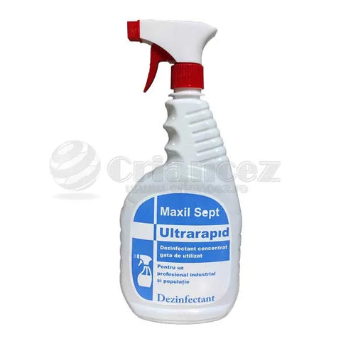 Flacon dezinfectant Maxil Ultra Rapid 1L, soluție profesională pentru igiena HORECA.