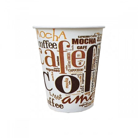 Pahar carton 8oz Coffee Time, 50 bucăți, pentru băuturi calde și reci