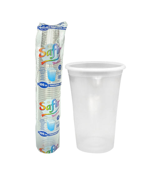 Pahar de unică folosință din polipropilenă 400ml, 7g, set 50 bucăți