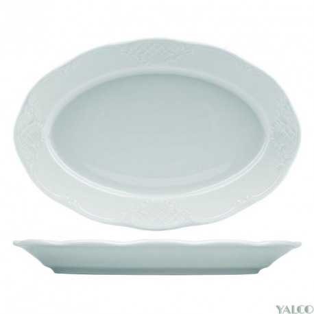 Platou oval Midnight GTSA, porțelan, 31.7x21cm, veselă HORECA