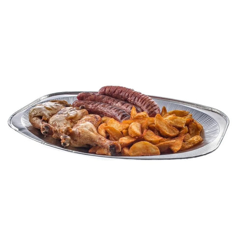 Platou oval din aluminiu de unica folosinta