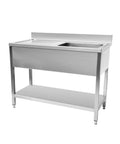 Spălător inox cu 1 cuvă și picurător pe stânga Cuistance STSK107L, 1000 × 700 mm