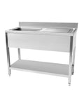 Spălător inox cu 1 cuvă și picurător pe dreapta Cuistance STSK127R, 1200 × 700 mm
