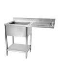 Spălător inox 1 cuvă, picurător dreapta, loc mașină de spălat vase, Cuistance STSD146R, 1400 × 600 mm
