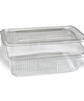 Caserolă transparentă PET cu capac înalt, 2000 ml