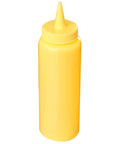 Sticlă de muștar din plastic galben, 12 oz