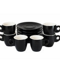 Set cana espresso Parma neagra, 70 ml, porțelan