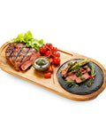 Platou de servire Paderno pentru barbecue, cu suport, dimensiuni 22x30cm, ideal pentru HORECA.