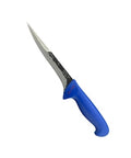 Cuțit de bucătar profesional cu lamă îngustă de 18cm și mâner albastru, pentru igienă HORECA.