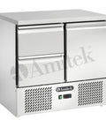 Saladetă frigorifică ventilată cu sertare Amitek AK921V-2D, 900 × 700 mm