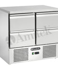 Saladetă frigorifică ventilată cu sertare Amitek AK921V-4D, 900 × 700 mm
