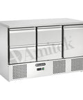 Saladetă frigorifică ventilată cu sertare Amitek AK923V-4D, 1365 × 700 mm
