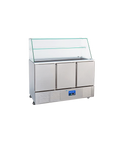 Saladetă refrigerată cu protecție de sticlă Cuistance S903VG, 1365 × 700 mm