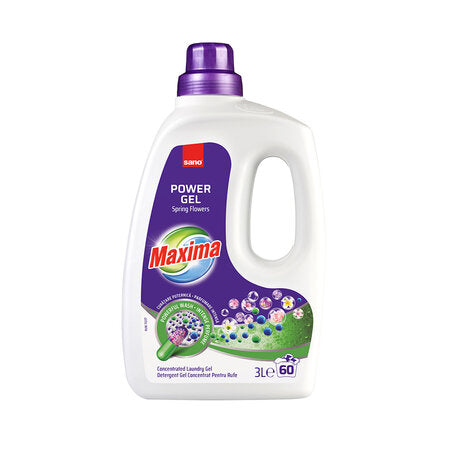 Sano Maxima Power Gel Spring Flowers, detergent lichid rufe profesional 3L HORECA.