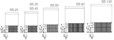 Ice cube machine, production 42kg/24h, SS Series, ICETECH