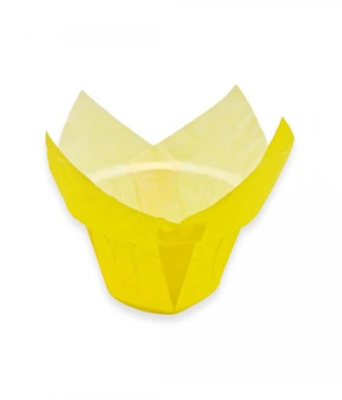 Coșulețe de copt Tulip galbene, hârtie alimentară