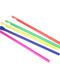 Set 500 paie colorate din plastic cu lingurita, pentru frappe si cocktailuri