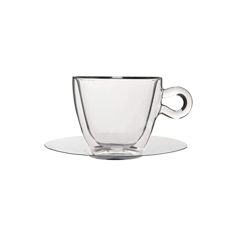 Set ceașcă și farfurie Thermic Glass