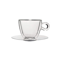 Set ceașcă și farfurie Thermic Glass
