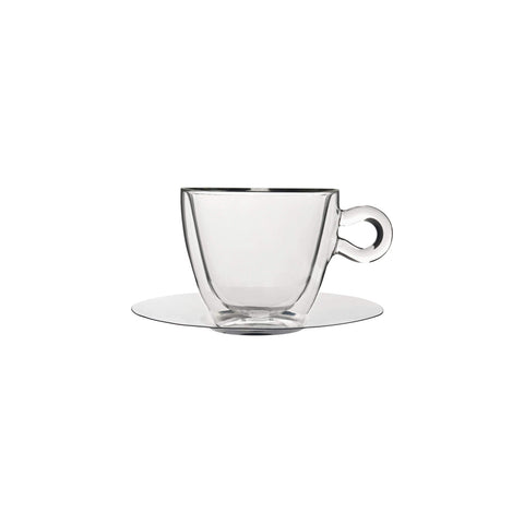 Set ceașcă și farfurie Thermic Glass