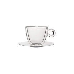 Set ceașcă și farfurie Thermic Glass