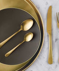 Set tacâmuri aurii Amefa Austin Gold, 24 piese, pentru restaurante, evenimente și HORECA.