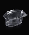 Sosieră plastic de unică folosință, 80ml, transparentă, cu capac