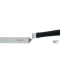 Spatulă unghiulară, inox, ungere aluat, patiserie HORECA.