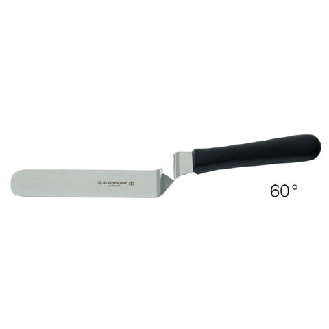 Spatulă unghiulară, inox, ungere aluat, patiserie HORECA.
