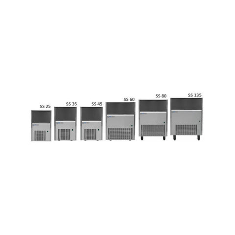 Ice cube machine, production 42kg/24h, SS Series, ICETECH