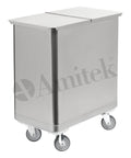 Recipient inox pentru ingrediente, pe roți Amitek
