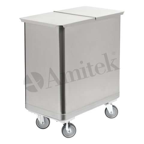 Recipient inox pentru ingrediente, pe roți Amitek