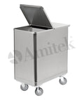 Recipient inox pentru ingrediente, pe roți Amitek