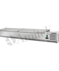 Vitrină frigorifică pentru ingrediente pizza Amitek AK18433L, cu capac, 1800 × 335 mm