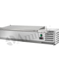 Vitrină frigorifică pentru ingrediente pizza Amitek AK12433L, cu capac, 1200 × 335 mm