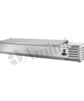 Vitrină frigorifică pentru ingrediente pizza Amitek AK15438L, cu capac, 1500 × 395 mm