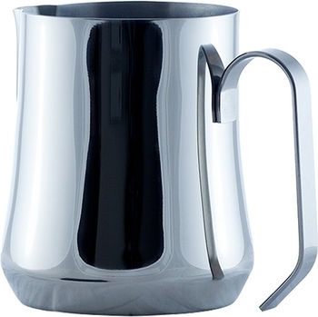 Cana profesională din inox Motta de 0.5 litri, ideală pentru spumarea laptelui în cafenele aglomerate.
