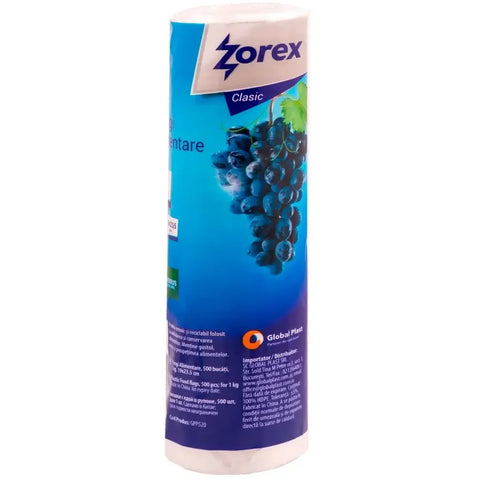 Pungi alimentare Zorex, 1kg, 500 bucăți, transparente HDPE